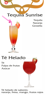 Cocktail Tequila Sunrise y Te Helado